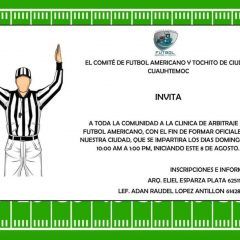 Realiza instituto del deporte clínicas de capacitación a árbitros de futbol americano.