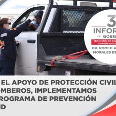 3er. Informe: esfuerzos en prevención de pandemia fue una prioridad en gobierno municipal de Cuauhtémoc.