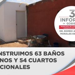 3er informe: consolidó gobierno municipal de Cuauhtémoc programa de dignificación de viviendas
