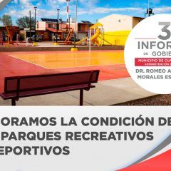 3er informe: «Embellecemos Cuauhtémoc » Mejoró condición de 140 parques en colonias