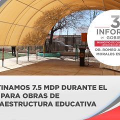 3er. Informe: Con 18 obras de infraestructura, dignificó gobierno municipal de Cuauhtémoc planteles educativos en 2021