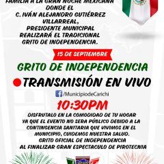 Cancelan grito de independencia y desfile alusivo en Carichí por pandemia