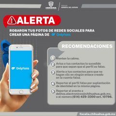 FGE advierte sobre robo de fotografías en redes para OnlyFans