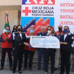 Presidencia Municipal otorga donativo de 200 mil pesos a Cruz Roja Delegación Cuauhtémoc