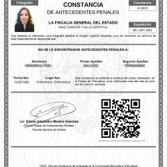 Expide FGE primeras Constancias de Antecedentes Penales en línea 