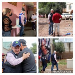Brigadas reparten apoyos a hogares afectados por lluvias, en Cuauhtémoc