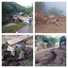Informa Protección Civil Estatal registro de daños por tormenta en Palmarejo, Chínipas