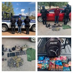 Detiene SSPE durante operativo en Cuauhtémoc a dos con droga, armas y granadas de mano.