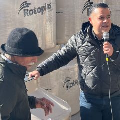 Se realiza tercera entrega de tinacos en la Junta Municipal de Agua en Cuauhtémoc