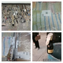 Aseguró SSPE 128 armas hechizas, una bomba molotov, 130 mil pesos y un bate con tornillos en el Cereso 3