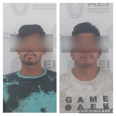 Recupera AEI vehículos robados en el corredor comercial detiene a dos presuntos, otros escaparon