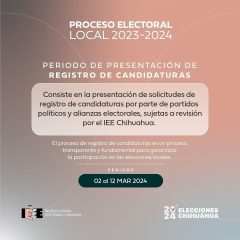 Periodo de Presentación de Registro de Candidaturas