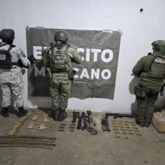 Aseguran armamento de uso exclusivo del ejército en el municipio de Madera