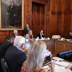 Sostienen miembros de la Plataforma de Inteligencia Competitiva sesión de trabajo en Palacio de Gobierno
