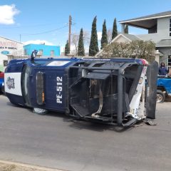 Choque 💥 donde participó una patrulla de policía estatal