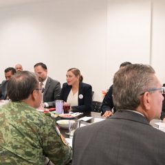 Preside Gobernadora reunión con integrantes de la Mesa de Seguridad en Ciudad Juárez