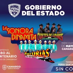 Celebrarán Festival Artístico “Rumbo al Bicentenario” en Camargo con la presentación de Los Cadetes de Linares, Polo Urías y La Sonora Dinamita