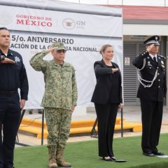 Acude Maru Campos a conmemoración por el 5to aniversario de la Guardia Nacional