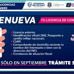 Invita SSPE a renovar licencia de conducir sin cita durante septiembre.
