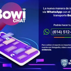 Habilitan BowíChat en WhatsApp para reporte de quejas y/o incidencias.