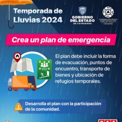 Emite Protección Civil recomendaciones ante presencia de lluvias.