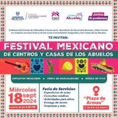 Invitan al “Festival Mexicano de Centros Comunitarios y Casas de los Abuelos”