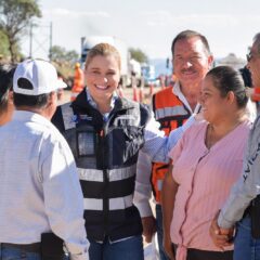 Supervisa Maru Campos reconstrucción de carretera La Quemada – Lázaro Cárdenas, en el municipio de Cuauhtémoc.
