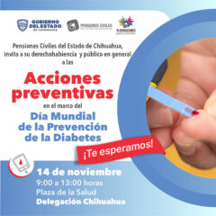Invita Pensiones Civiles a la campaña “Actúa por tu salud” para concientizar sobre la prevención y control de la diabetes.