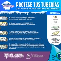 Recomienda JCAS proteger tuberías para evitar congelamiento y roturas durante temporada invernal