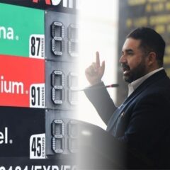 Francisco Sánchez presenta iniciativa para eliminar impuestos y bajar costos de gasolina.