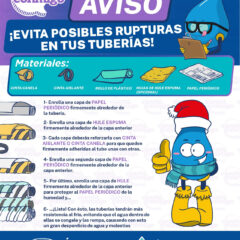 Exhorta JMAS Chihuahua a proteger tuberías ante las bajas temperaturas.