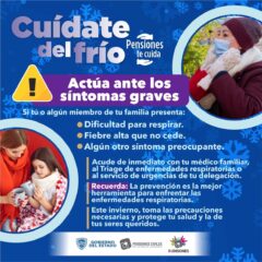 Emite Pensiones Civiles recomendaciones para prevenir enfermedades respiratorias.