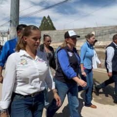 Diputada Xóchitl Contreras acompañó a la gobernadora del estado Maru Campos a recorrer zonas afectadas por las lluvias.