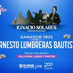 Presenta Gobierno del Estado a Ernesto Lumbreras como ganador del Premio Nacional de Novela Histórica “Ignacio Solares” 2025.