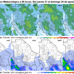 Seguirán lluvias de dispersas a moderadas en gran parte del estado: CEPC.
