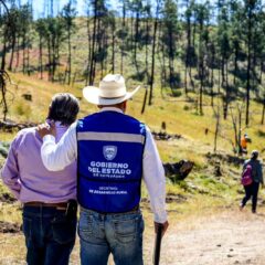 Gobierno del Estado y Súper Copa Roshfrans se unen en jornada de reforestación en Cumbres de Majalca.