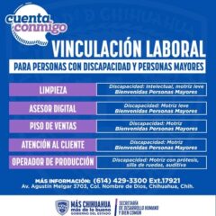 Anuncia Estado nuevas oportunidades laborales para personas con discapacidad y adultos mayores.