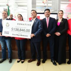 Entrega diputado Guillermo Ramírez Gutiérrez donativo a la Cruz Roja Mexicana.