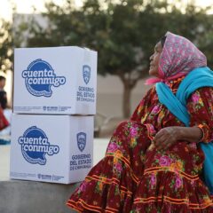 Entrega SPyCI paquetes alimenticios a familias indígenas de Ladrilleras Norte.