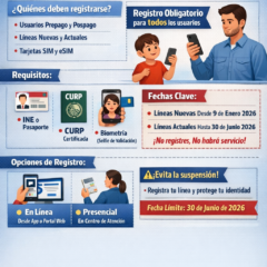 A partir de este 9 de enero de 2026, ha entrado en vigor de manera oficial el nuevo registro obligatorio de líneas celulares en México.