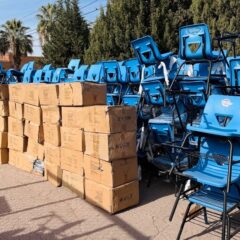 Entrega Estado material y equipo educativo a 341 planteles de 38 municipios.