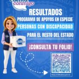 Publica Desarrollo Humano resultados de convocatorias de apoyos en especie para personas mayores y con discapacidad.