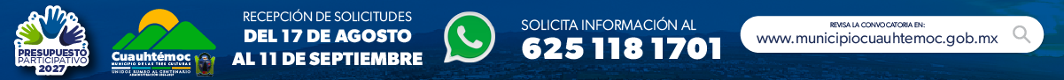 Banner del Estado de Chihuahua, que refleja la campaña que se quiere difundir a la población 