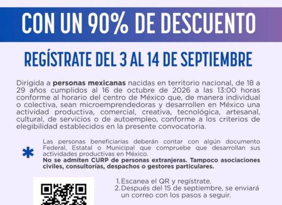 Convocan SIDE e IMPI a jóvenes microemprendedores a registrar su marca con 90 por ciento de descuento.