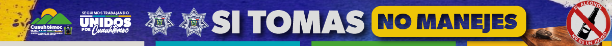 Banner del Estado de Chihuahua, que refleja la campaña que se quiere difundir a la población 