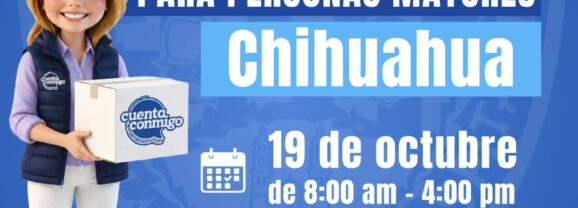 Arranca la segunda entrega de apoyos alimentarios para personas mayores en la ciudad de Chihuahua.